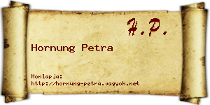 Hornung Petra névjegykártya